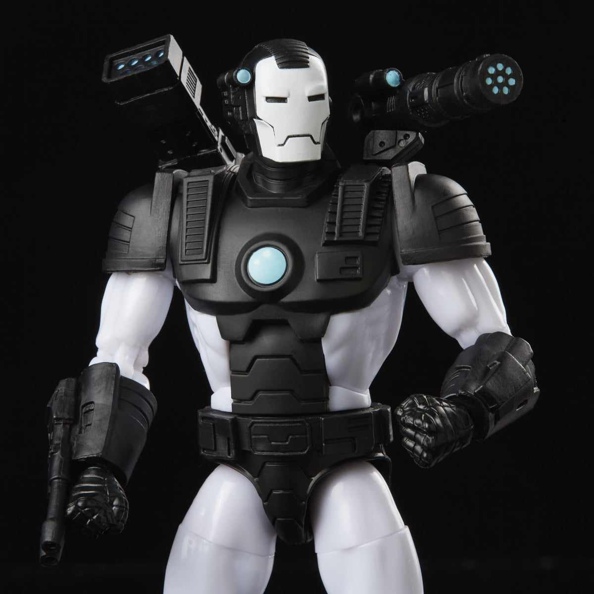Marvel War Machine 6-inch figure shown in dynamic articulation pose for display.