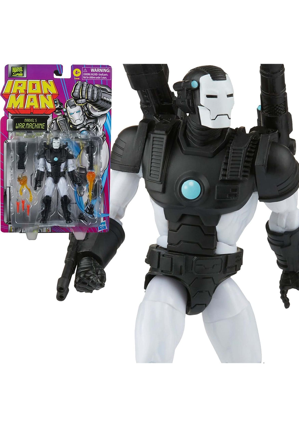 Marvel War Machine 6-inch figure in retro packaging design for collectors.