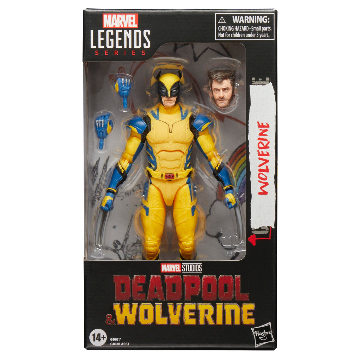 Marvel Legends figure alternate masked head option enhances display variety and character expression.