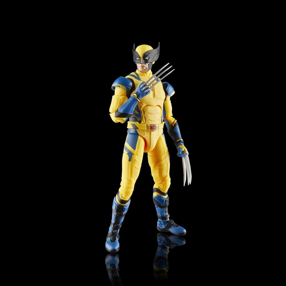 Marvel Legends Wolverine and Deadpool figure detailed deco showcases premium sculpture and articulation.