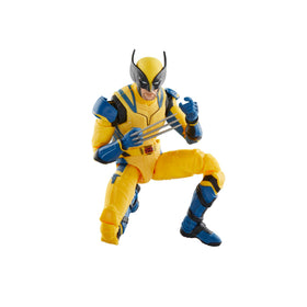 Marvel Legends Wolverine Deadpool figure display-ready for shelf or desk.
