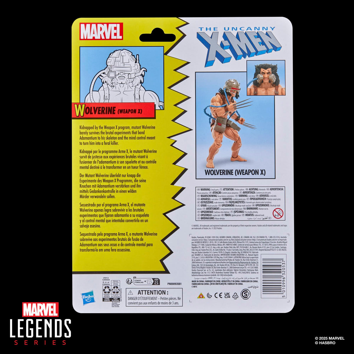 Marvel Wolverine Weapon X retro cardback packaging boosts display appeal.