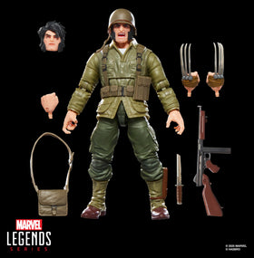 Marvel Wolverine WWII Logan figure articulation close-up for dynamic poses