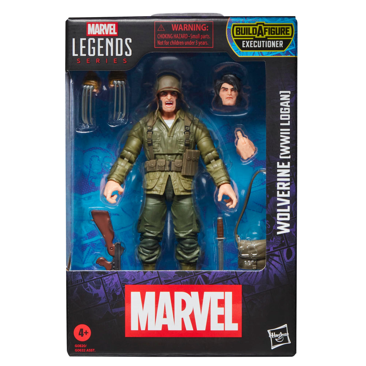 Marvel Wolverine WWII Logan figure front view for premium shelf display