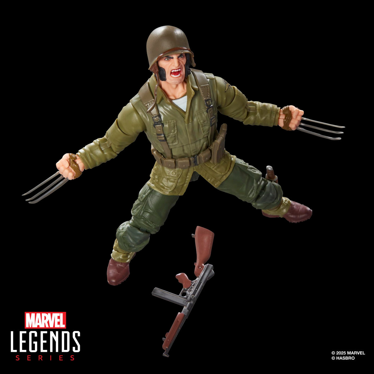 Marvel Wolverine WWII Logan figure alternate head swap option