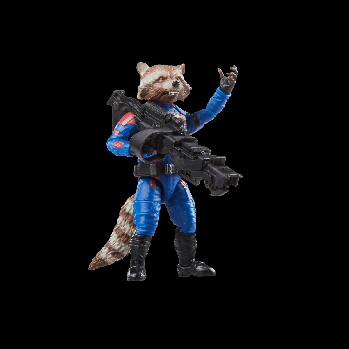 Close-up of Marvel's Rocket detail deco for collectors.