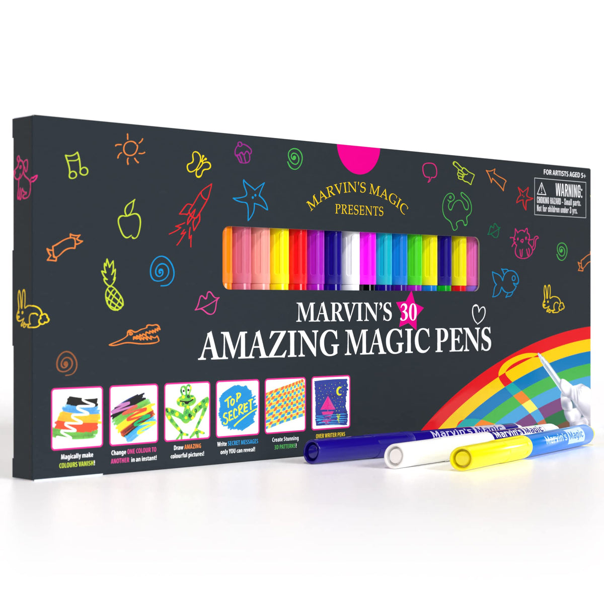 Marvin's Magic pens pack with color-changing markers for kids' art and magic