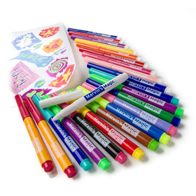 Marvin's Magic color-changing pens showcase instant hue shifts for playful 3D lettering.