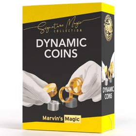 Marvin's Magic Dynamic Coins brass props shine in a vanish illusion