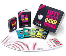 Marvin's Magic Fifty Greatest Card Tricks set in gift tin for easy gifting and home magic