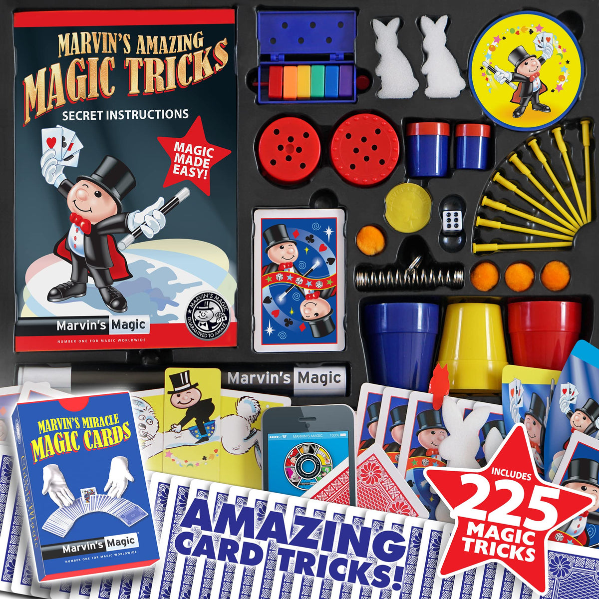 Marvin's Magic Kids Magic Set cards for quick, impressive performances.