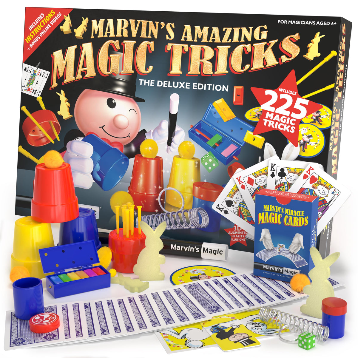 Marvin's Magic Kids Magic Set wand ready for simple beginner tricks.