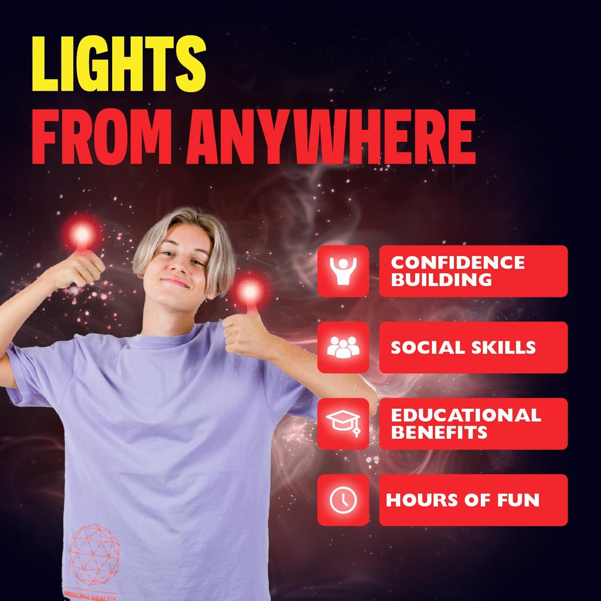 Marvin's Magic Lights From Anywhere light passing between hands for seamless transitions.