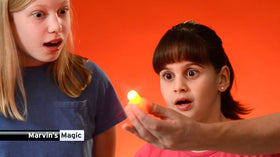 Marvin's Magic Lights From Anywhere light prop box with included gear for setup.