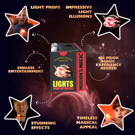 Marvin's Magic Lights From Anywhere light vanishing and reappearing in hand during a trick.