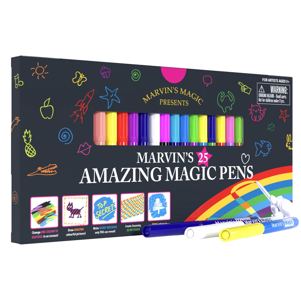 Marvin's Magic original 25 marker pens color-change in action for vibrant artwork.