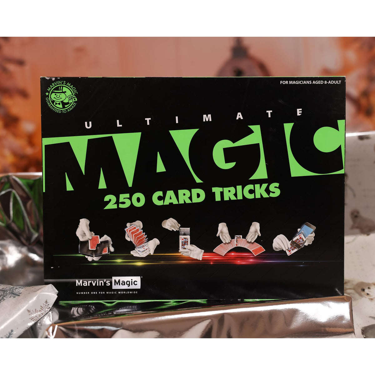 Marvin's Magic Mind tricks display from the Ultimate 250 Card Tricks Set