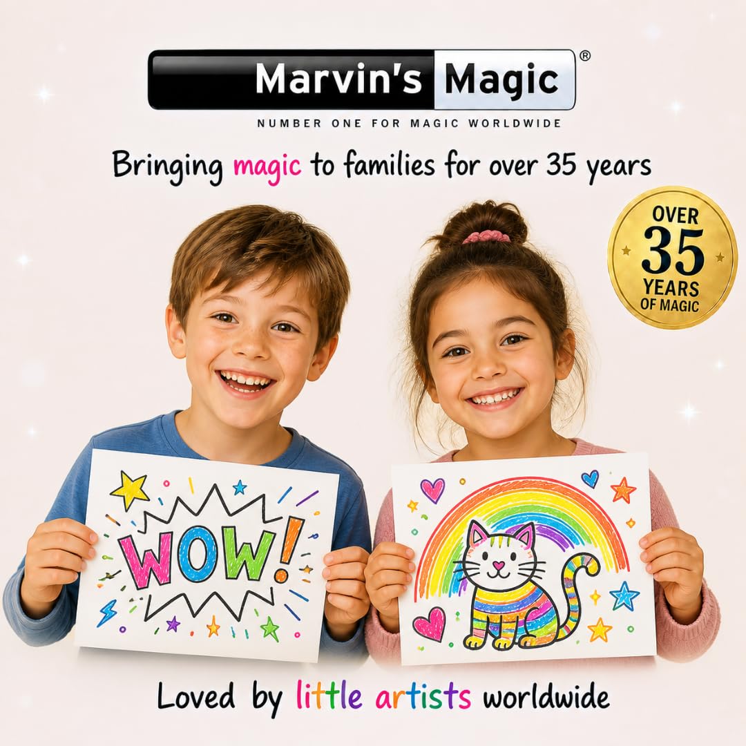 Marvin's Magic vibrant colors keep drawings bright on page