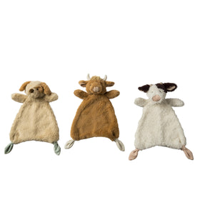 Mary Meyer Lovey Puppy with embroidered face, a cuddly companion for storytime and car rides.
