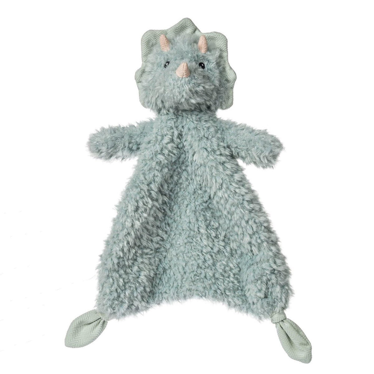 Mary Meyer Lovey Dinosaur in blue texture, calming snuggles at bedtime.