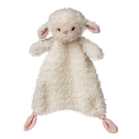 Mary Meyer Lovey Lamb 11-inch cuddly companion made from recycled materials for soothing snuggles.