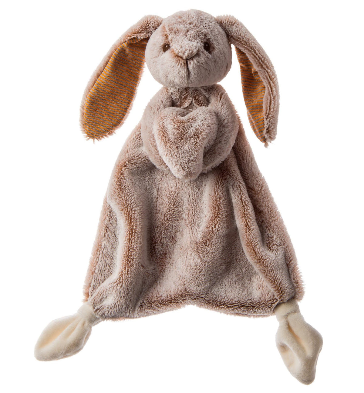 Mary Meyer Silky Tan Bunny Lovey with attached blanket for cozy snuggles