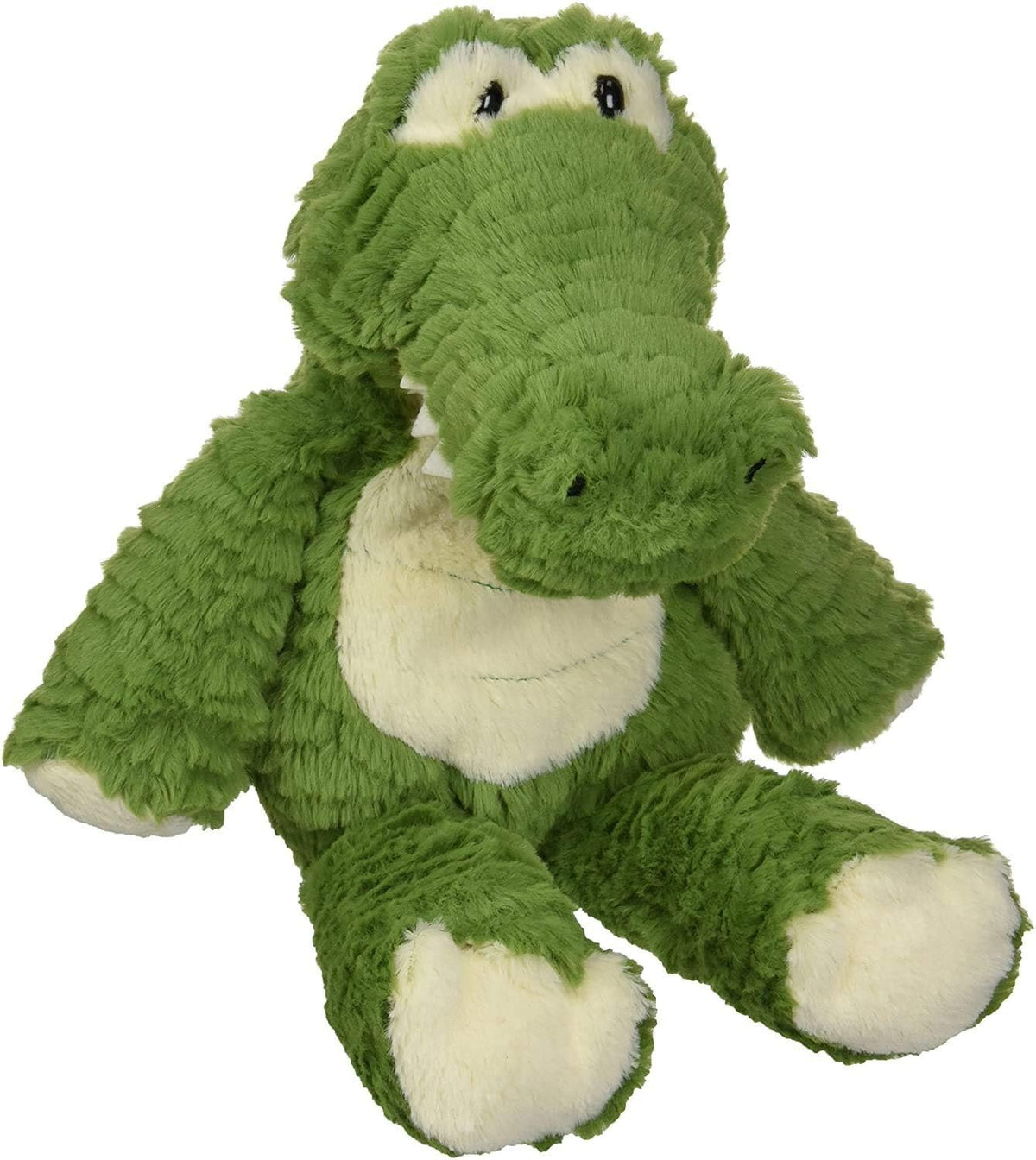 Mary Meyer Marshmallow Gator plush 13-inch green side view for cuddling.