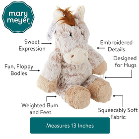 Mary Meyer Marshmallow Zoo Happy Horse, machine washable cold water for easy cleanup