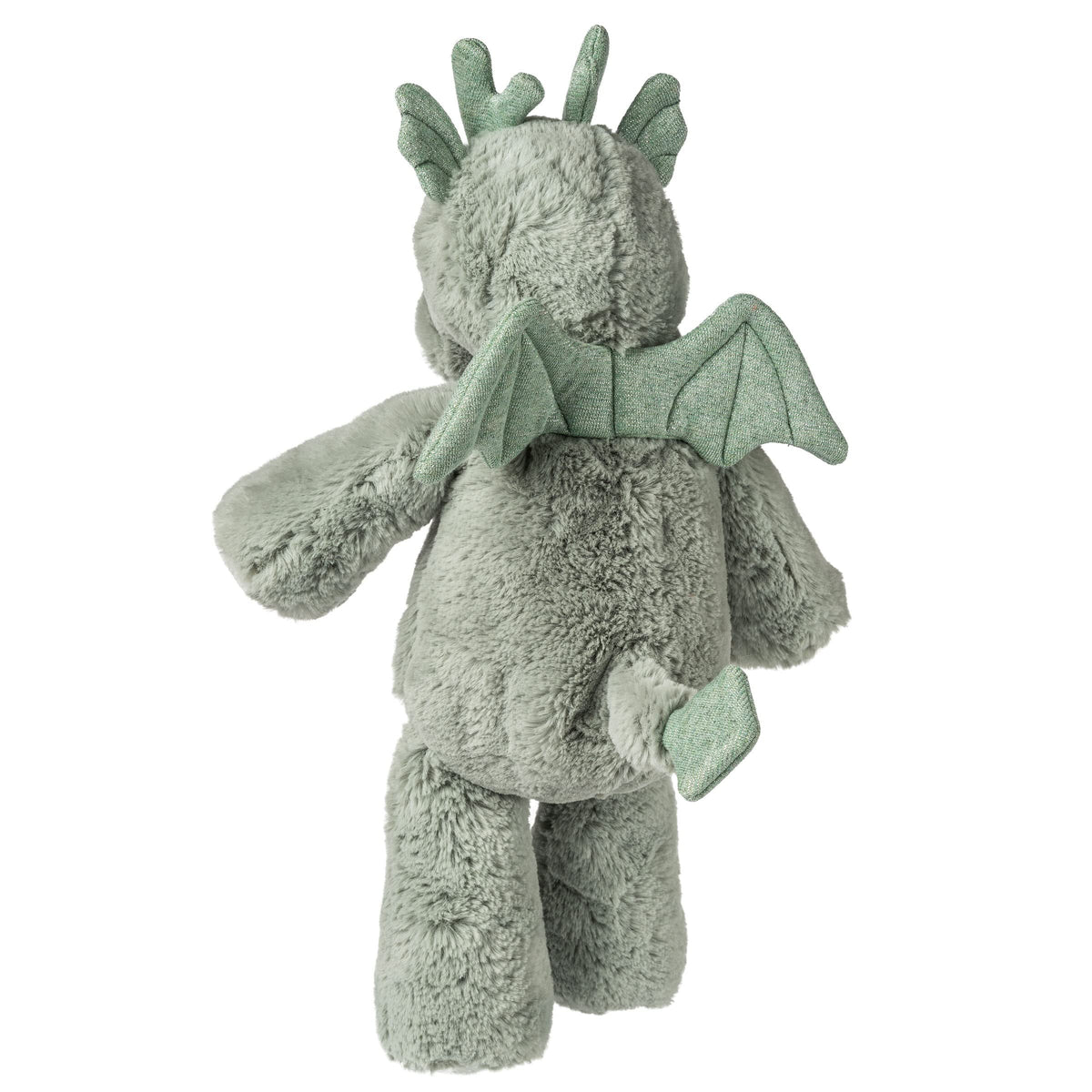 Sculpted face and sparkly wings on Mary Meyer dragon charm for bedtime stories