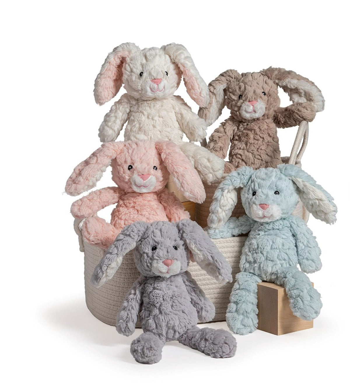 Mary Meyer Shadow Putty Bunny fabric texture close-up, durable and easy to clean for everyday use.