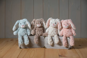 Mary Meyer Putty Bunny weighted body with beans helps sit upright for pretend play