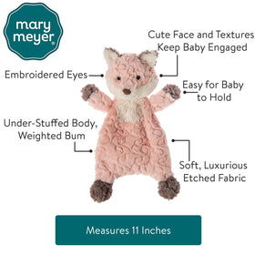 11-inch Fox Lovey with embroidered eyes and sewn nose for durability