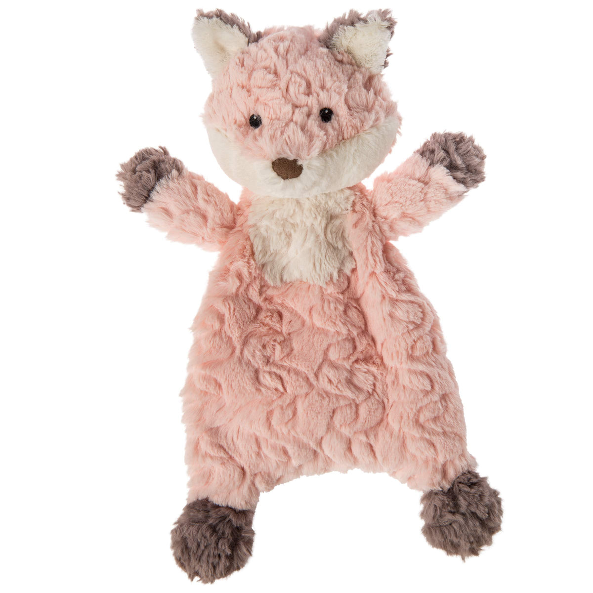 Mary Meyer Putty Fox Lovey with cuddly face in blush fabric for gentle newborn comfort