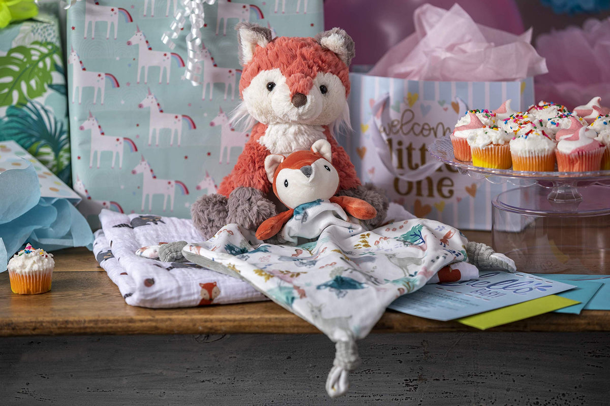 Mary Meyer Putty Fox with weighted bum supports cuddly playtime.