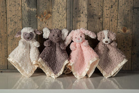 Mary Meyer Putty Nursery Hound Dog blanket machine washable for easy care.