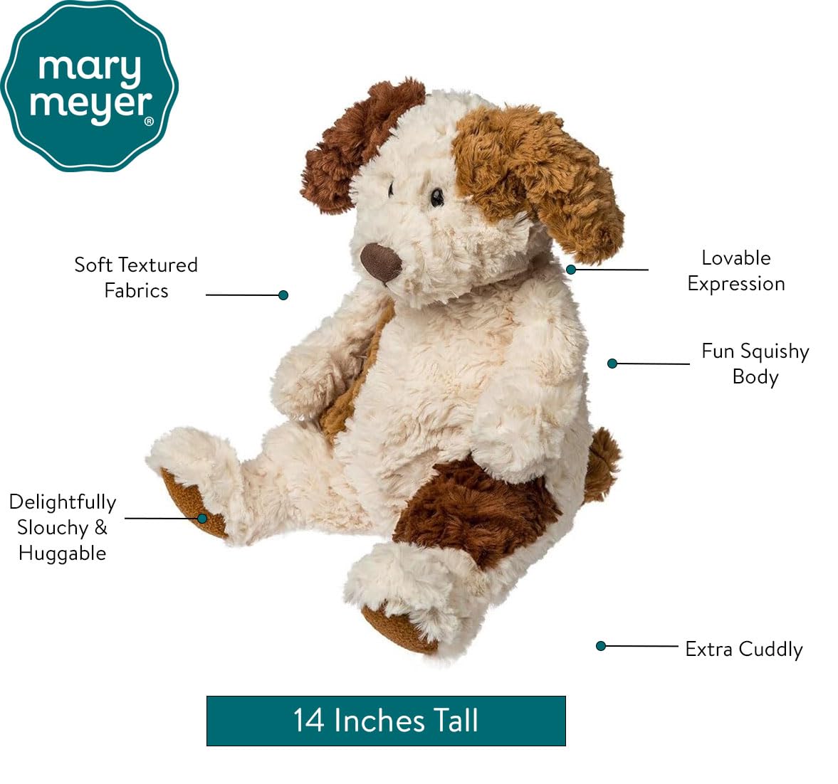 Mary Meyer Snuggables Dog ears with durable design for gentle handling.