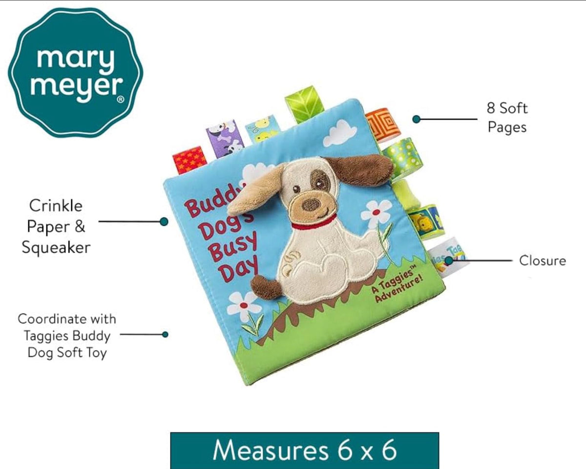 Mary Meyer Taggies Buddy Dog is machine washable for easy cleanup.