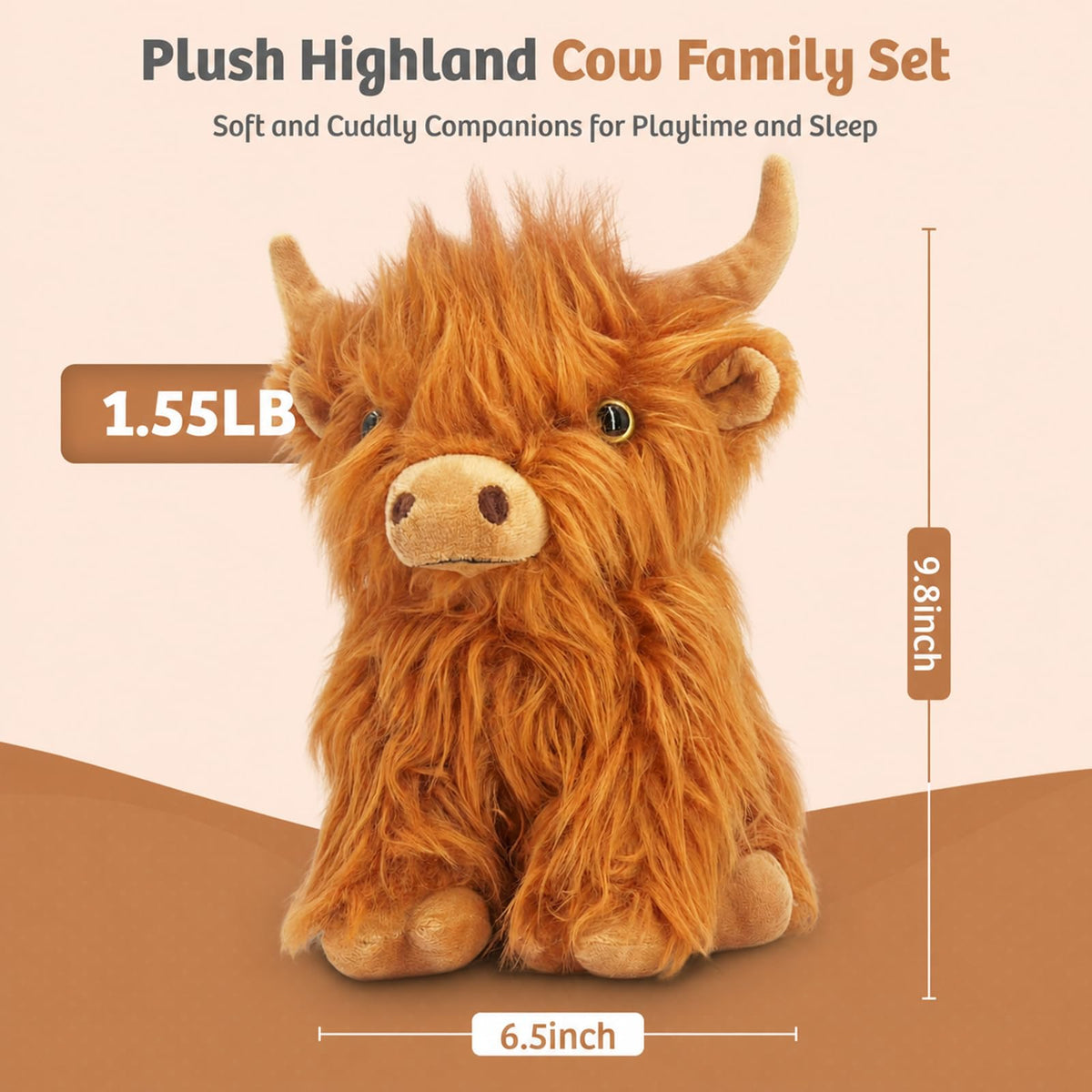 Marysun Highland Cow plush microwavable warmth for comforting moments.
