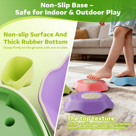 Masagotti set used for indoor outdoor play in a living room and yard