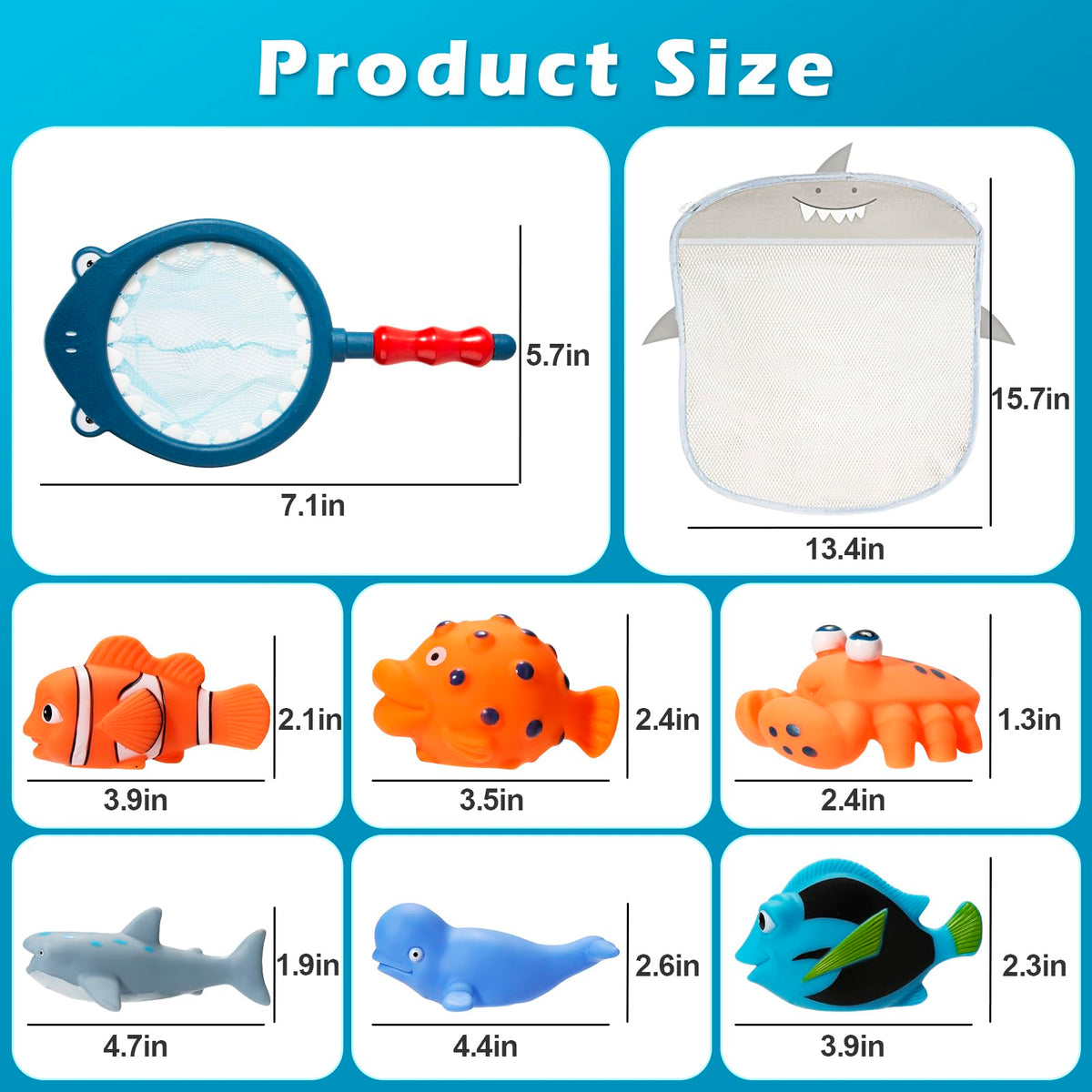 Masagotti shark drying bag keeps toys dry and neatly organized after baths.