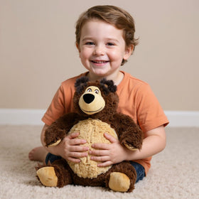 Masha and the Bear gentle-play buddy scene suggests nurturing storytelling moments.