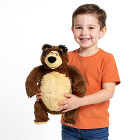 Masha and the Bear official bear plush 15in front view, a cuddly bedtime buddy.