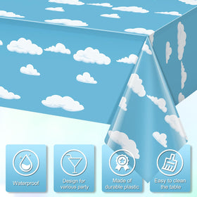 MASHAN cow-print tablecloth brings playful charm to toy-themed gatherings and simple cleanup.