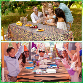 MASHAN palm-leaf tablecloth suits outdoor and tropical party setups.