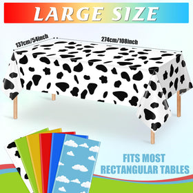 MASHAN white cloud tablecloth adds whimsy to baby showers with easy surface protection.