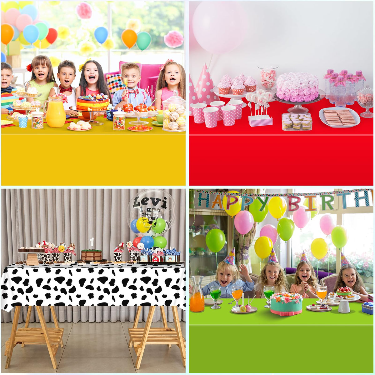 MASHAN yellow tablecloth brightens celebrations while protecting tables during activities.