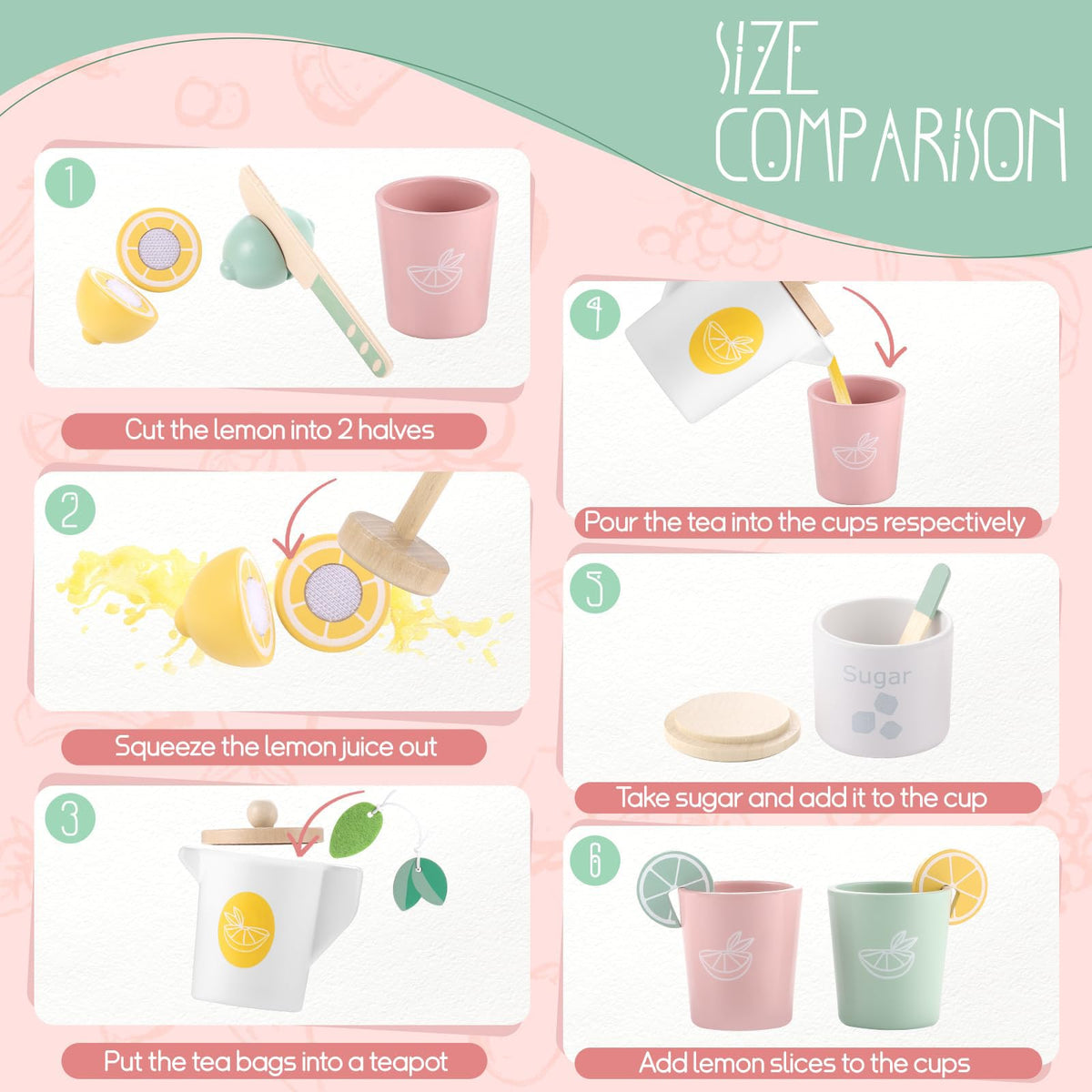 Masonbaby Lemonade Stand Ice Cubes add tactile coldness to pretend beverages and sensory play.