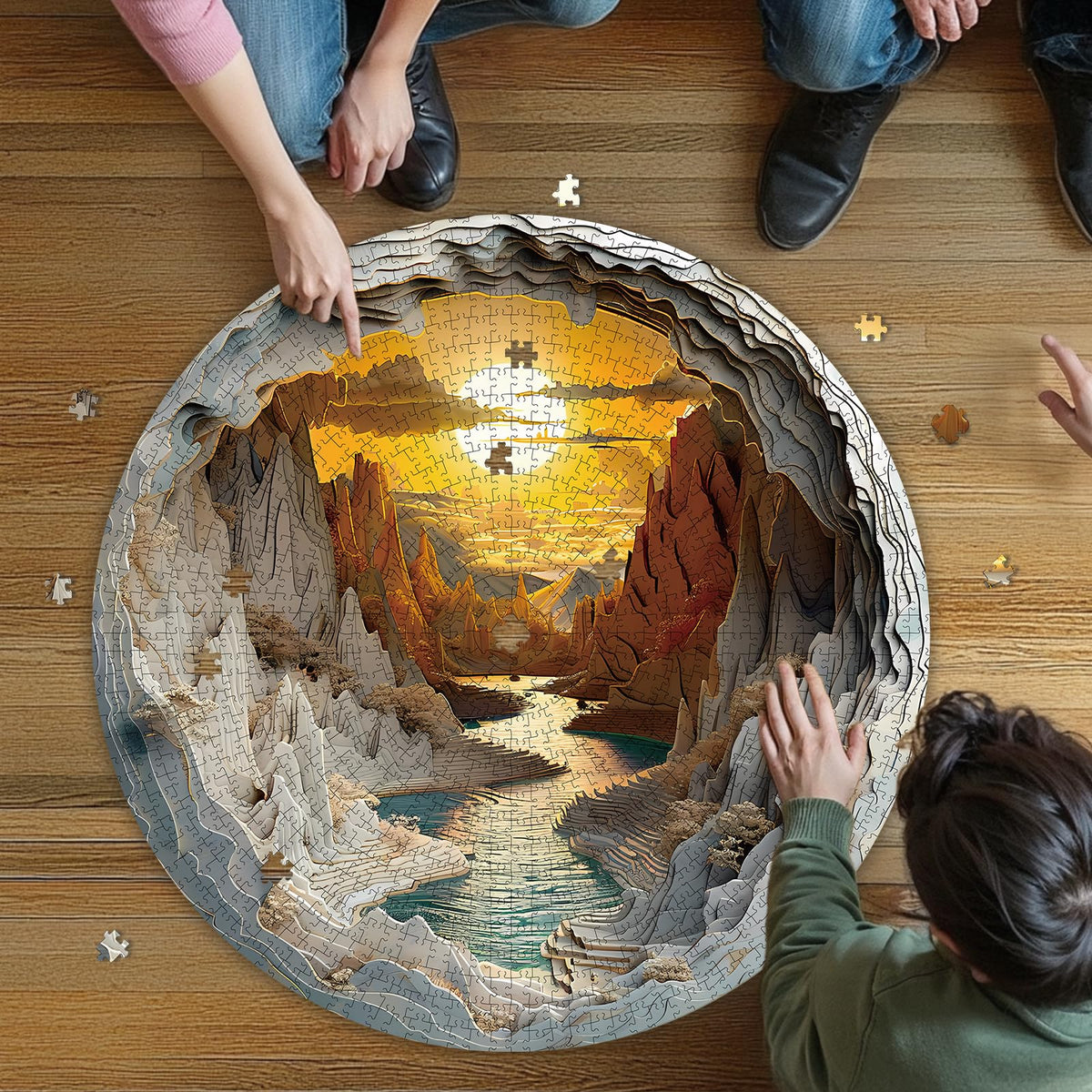 Masseruon 1000-piece puzzle pieces ready for challenging solving