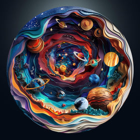 Masseruon Universe 1000-piece puzzle assembly showing interstellar scene and depth.