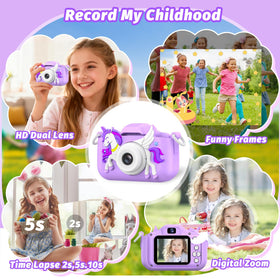 Masterbee Kids Camera with 2-inch LCD supports eye-friendly viewing during play.